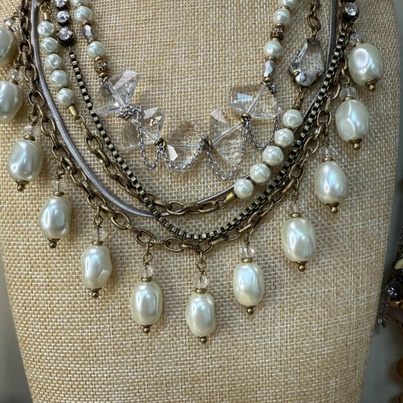 Silpada K&R Collection "Practical Pearls" Convertible Multi-Strand Necklace With - Picture 3 of 13